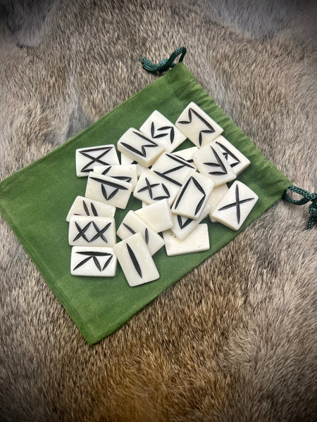 Buffalo Bone Rune Set