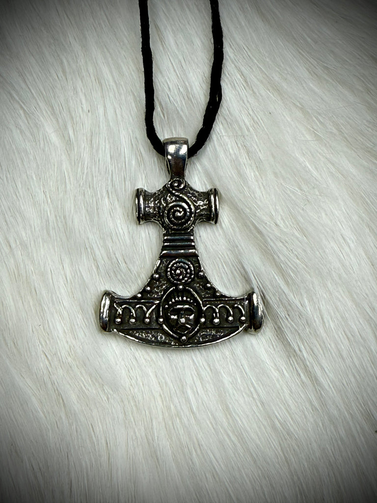 Mjolnir w/ Jormungandr (Thor’s Hammer) Pendant Necklace