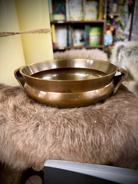 Brass Offering Bowl with Antiqued Finish