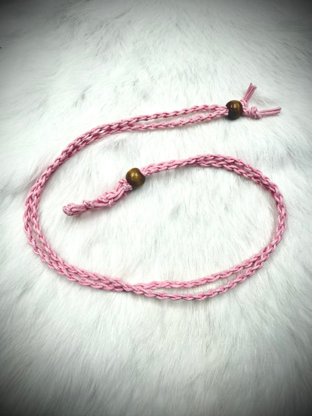 Braided Cotton Necklace Crystal Holder