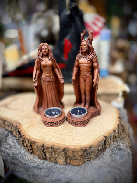 God and Goddess Statue Tealight Set