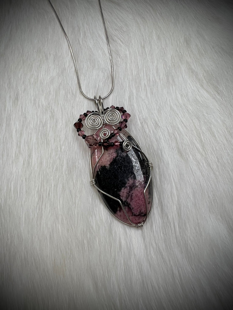 Rhodonite Pendant Necklace (N2423)