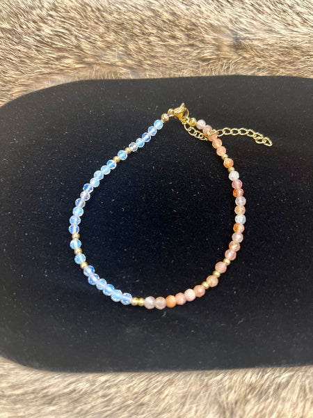 Faceted Sun and Moon Bracelet