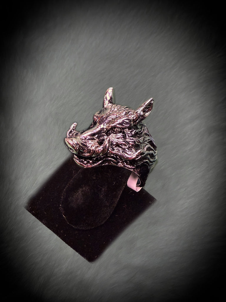 Stainless Steel Boar Ring