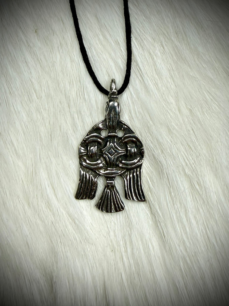 Celtic Raven Pendant Necklace