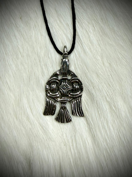 Celtic Raven Pendant Necklace