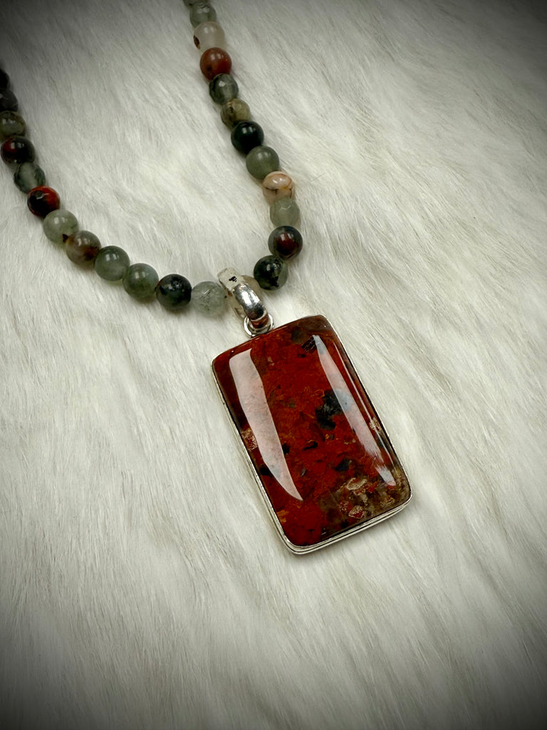 Custom Bloodstone Pendant Necklace