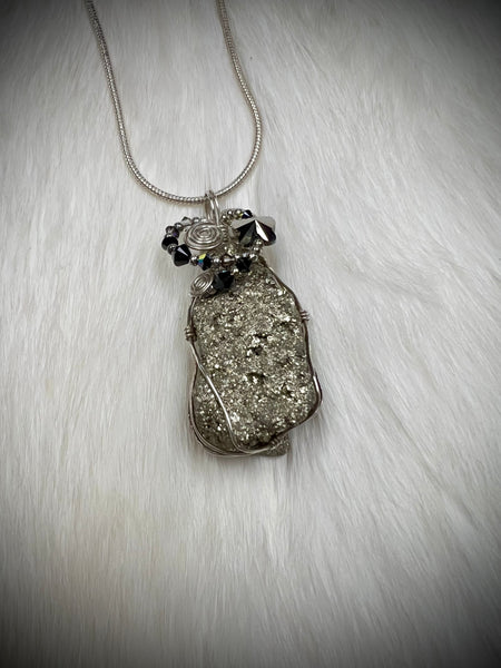 Pyrite Pendant Necklace (N2439)