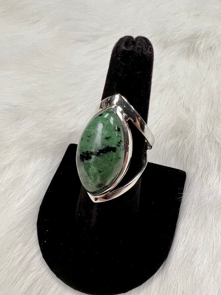 Sterling Silver and Zoisite Ring