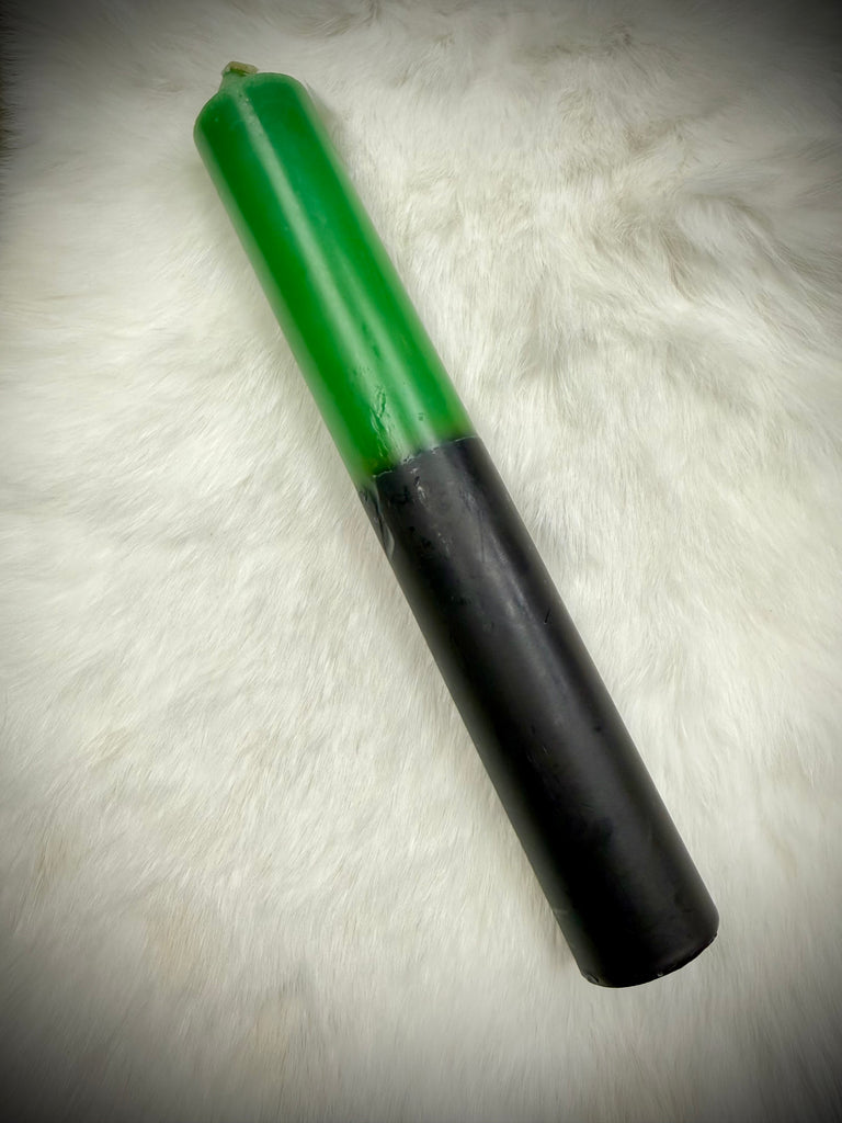 Financial Security Candle - Green and Black