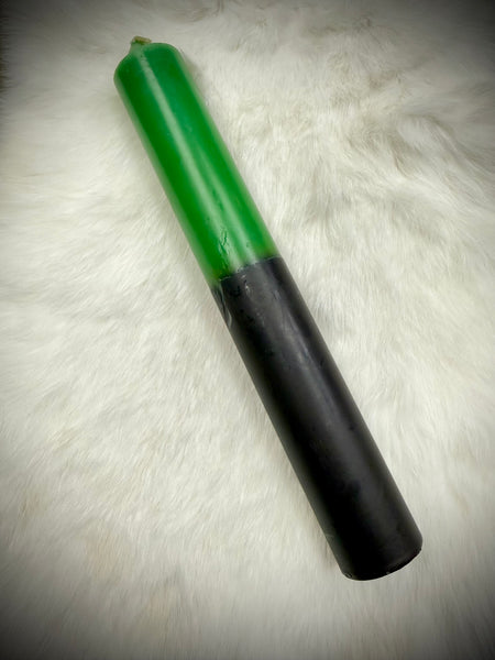 Financial Security Candle - Green and Black