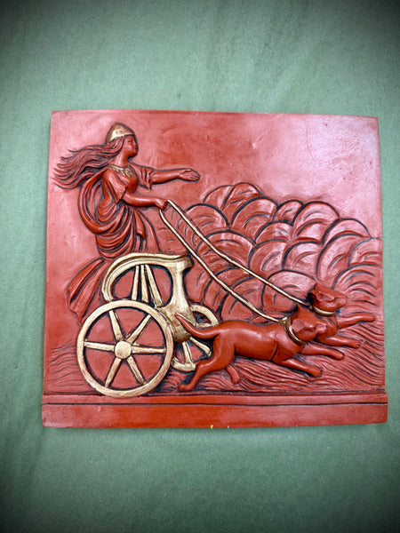Freya Chariot Wall Plaque