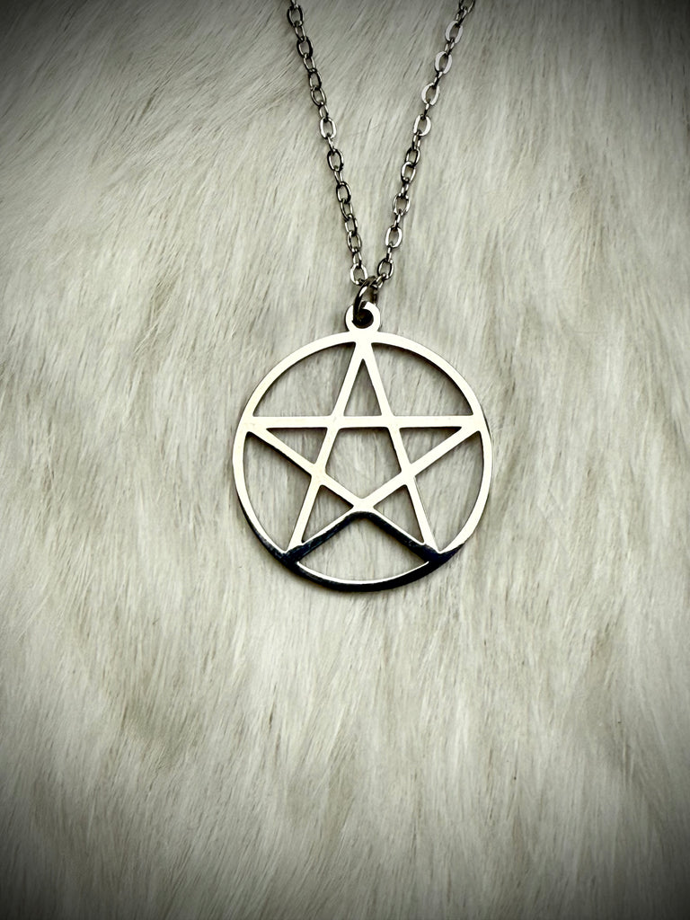 Stainless Steel Pentacle Necklace