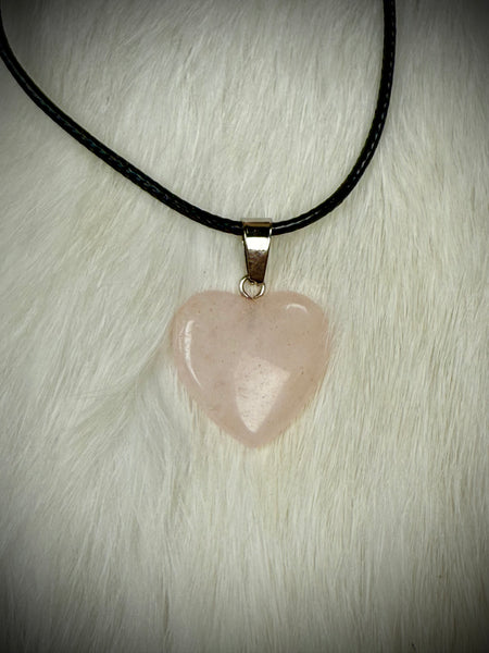 Rose Quartz Heart Necklace