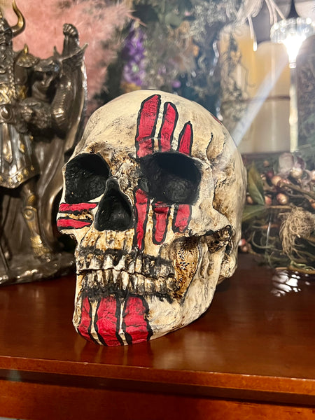 Hand Painted Skull (Resin) - Sunwheel