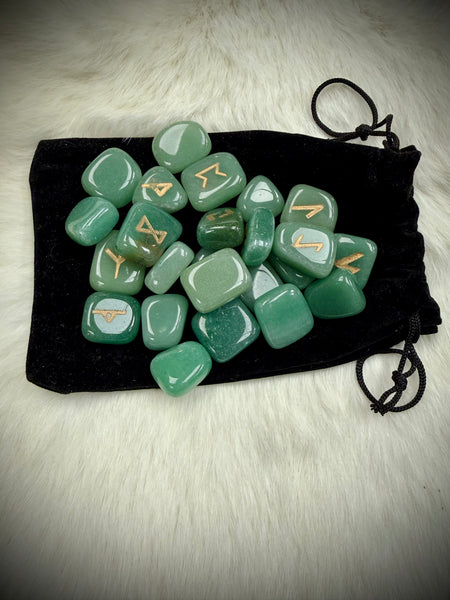 Green Aventurine Runes