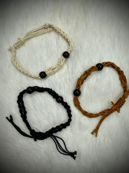 Cotton Stone Cage Bracelet
