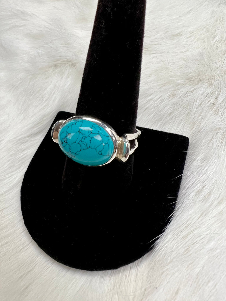 Sterling Silver and Natural Turquoise Ring