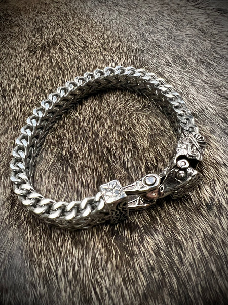 Stainless Steel Raven Bracelet