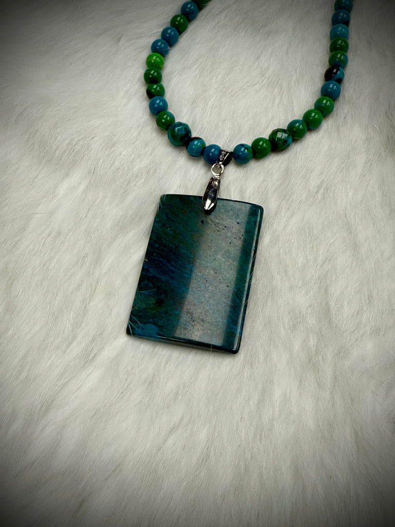 Custom Chrysocolla Pendant Necklace