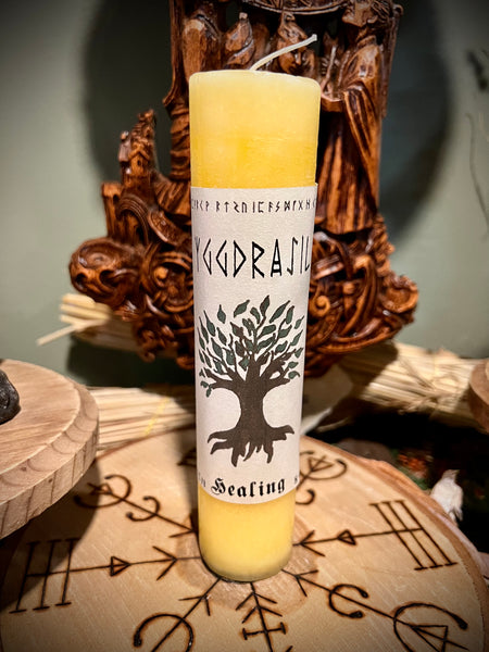 Yggdrasil Healing Pillar Candle