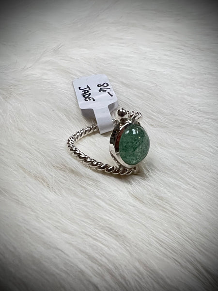 Sterling Silver Jade Ring