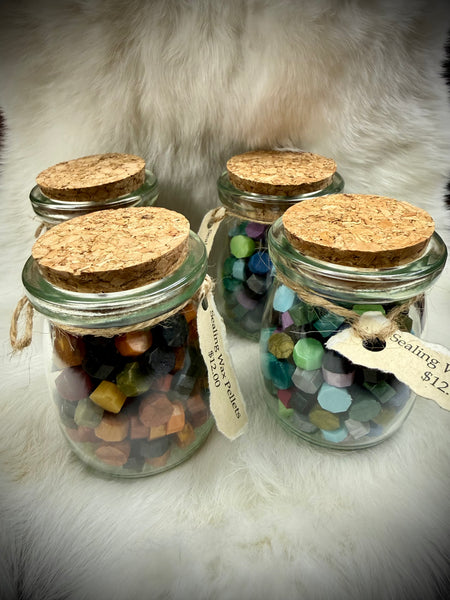 Assorted Sealing Wax Beads in Glass Vial