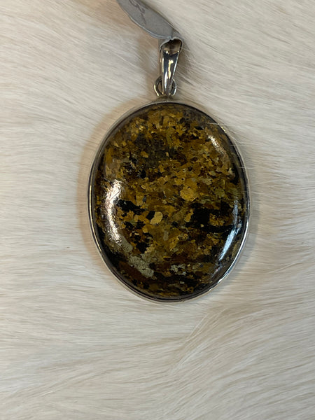 Sterling Silver Bronzite Pendant