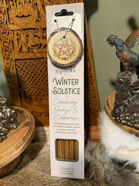Winter Solstice Incense with Pentacle Disc Burner