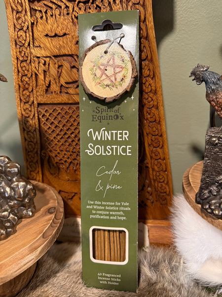 Winter Solstice Incense with Pentacle Disc Burner