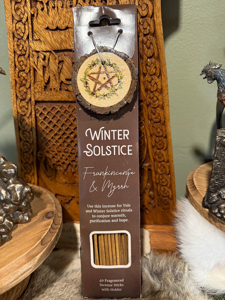 Winter Solstice Incense with Pentacle Disc Burner