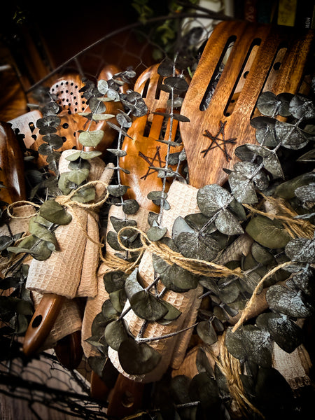 Assorted Wood Burned Kitchen Utensil Bundle