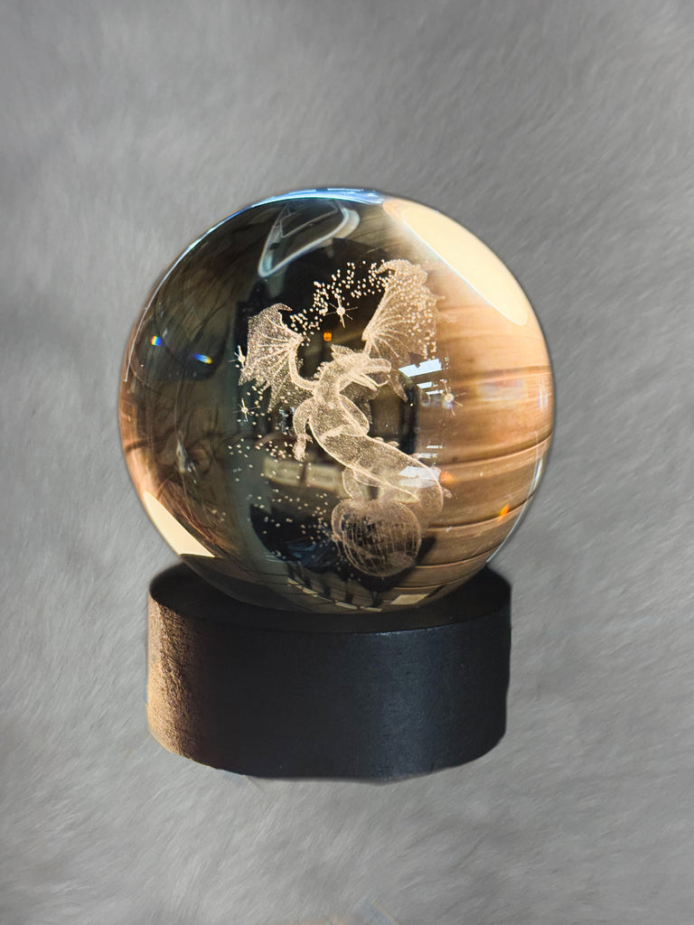 Dragon Crystal Ball with Stand