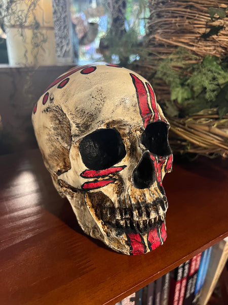 Hand Painted Skull (Resin) - Sunwheel