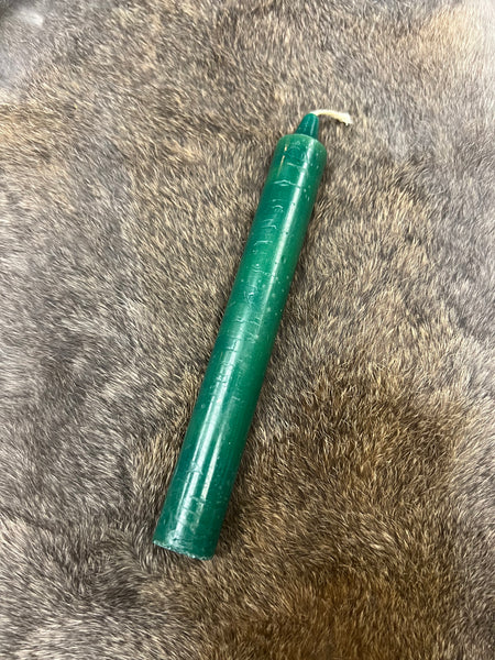 6" Taper Spell Candle - Green