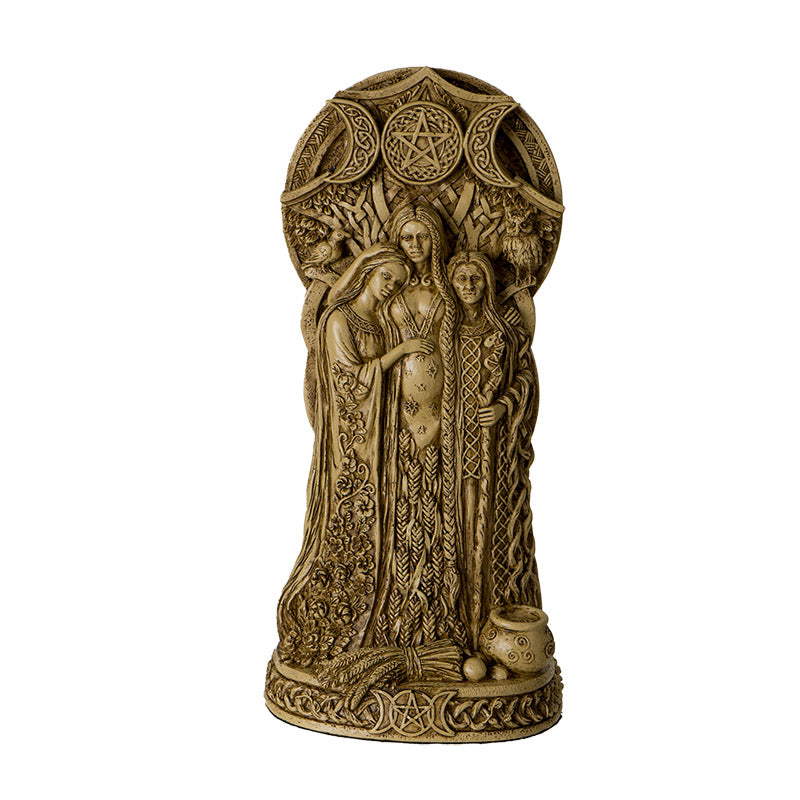 Triple Goddess Statue - Bone Colored Finish
