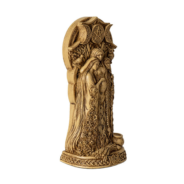 Triple Goddess Statue - Bone Colored Finish