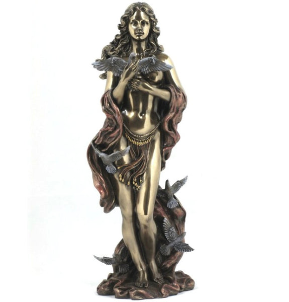Aphrodite Holding Dove Statue