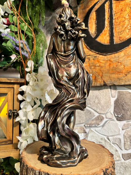 Aphrodite Holding Dove Statue