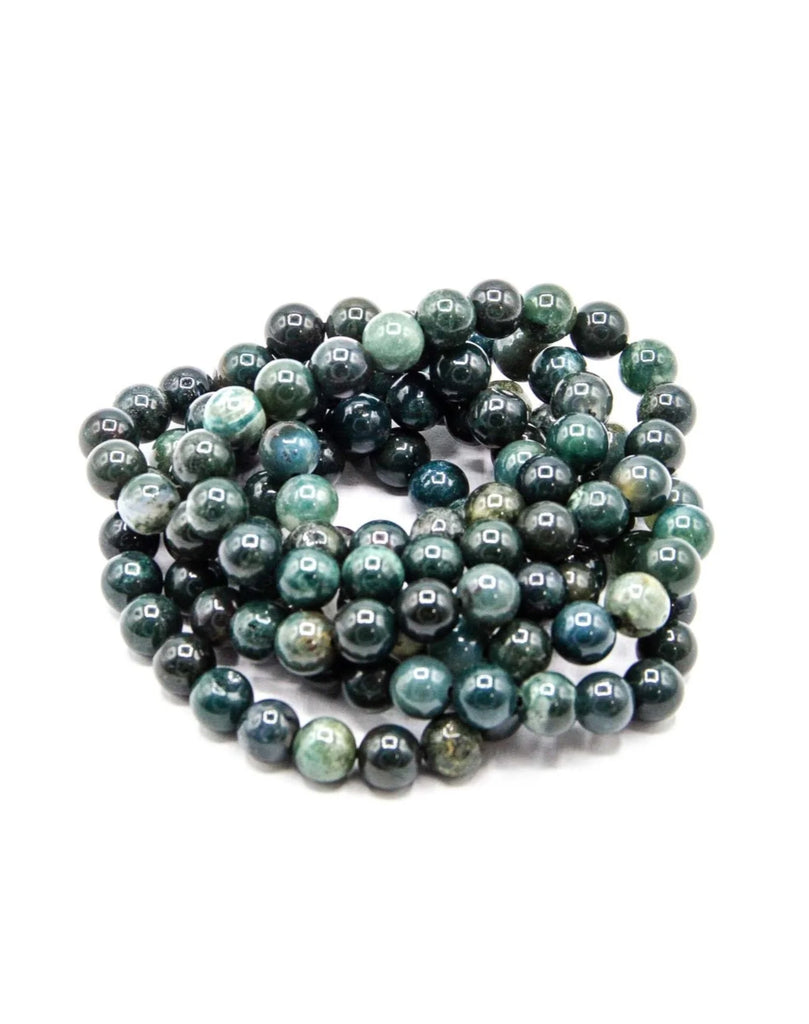 Moss Agate Bracelet - 8mm