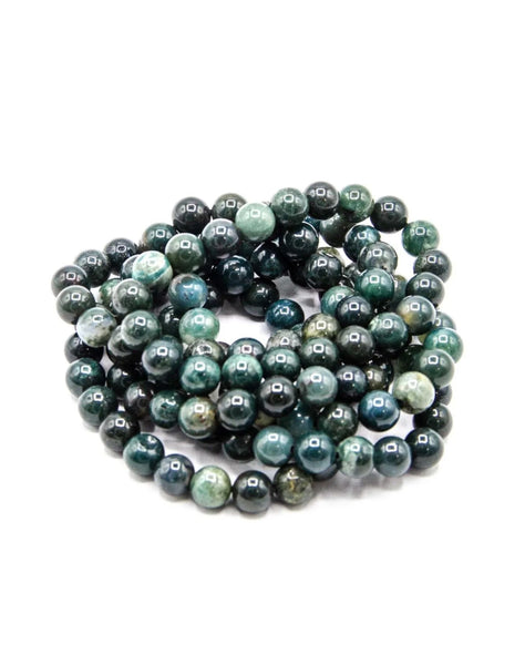 Moss Agate Bracelet - 8mm