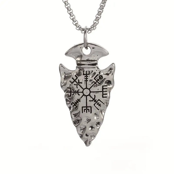 Stainless Steel Spearhead with Vegvisir