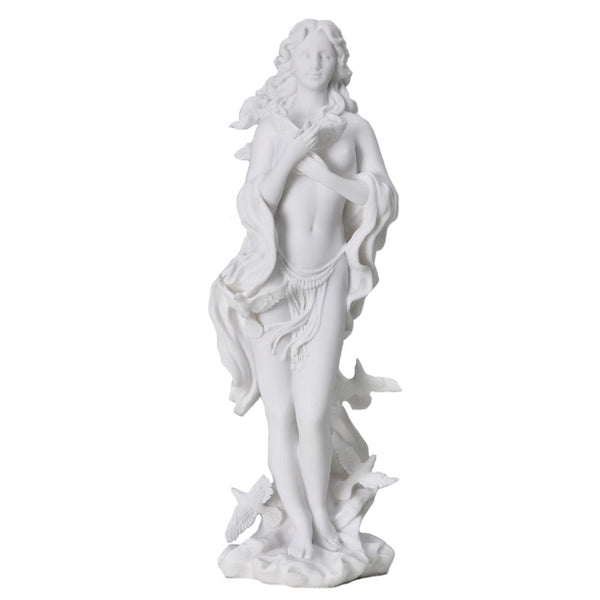 Aphrodite with Doves Statue- White