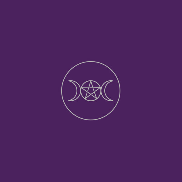 Triple Moon Pentacle Velvet Altar Cloth