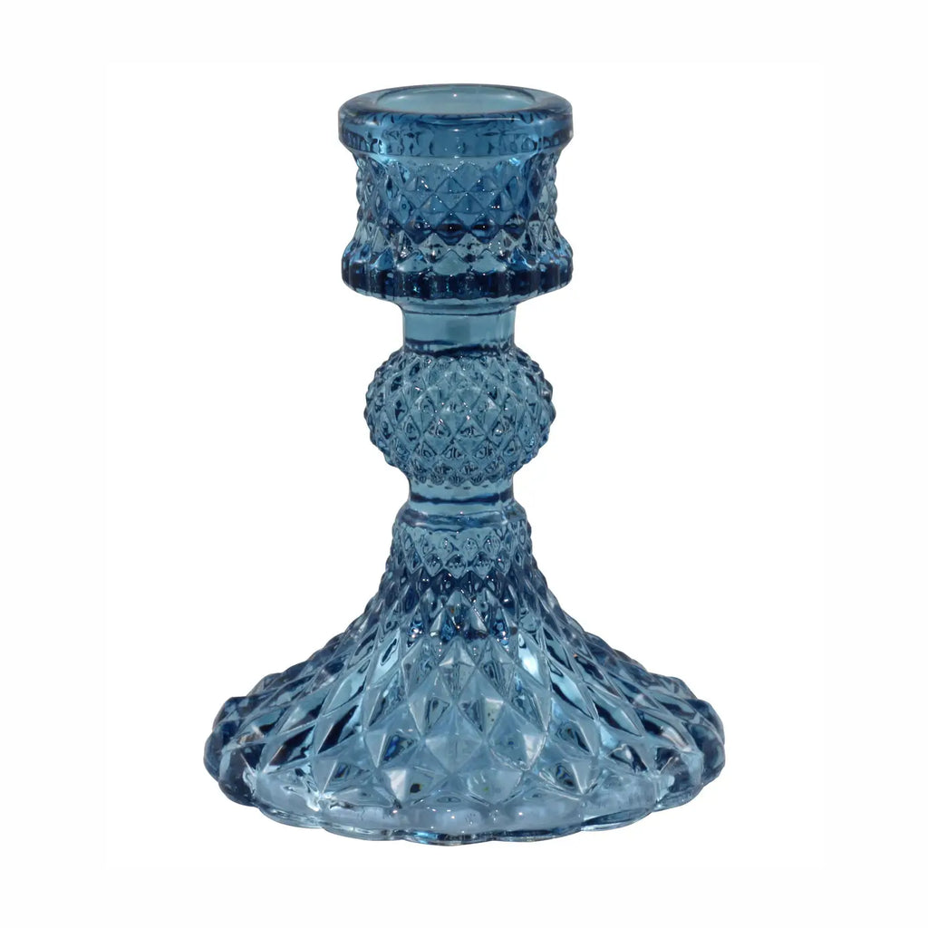 Glass Taper Holder - Blue
