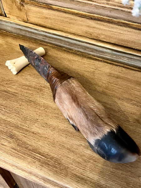 Large Deer Foot Athame with Stone Blade