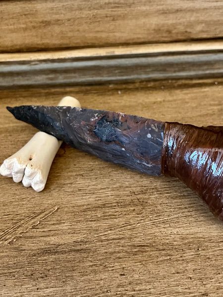 Large Deer Foot Athame with Stone Blade
