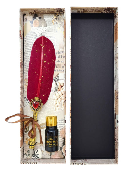 Red Feather Quill Set - Small