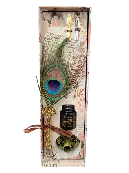 Peacock Feather Quill Set - Small