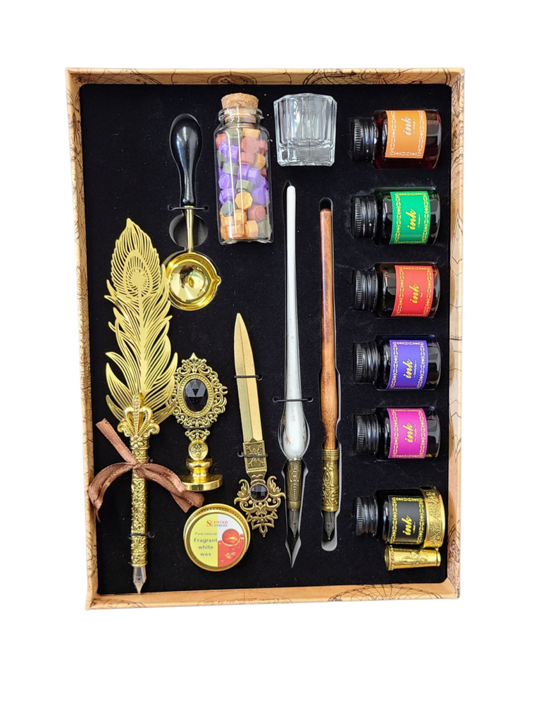 Metal Feather Quill Set - Large